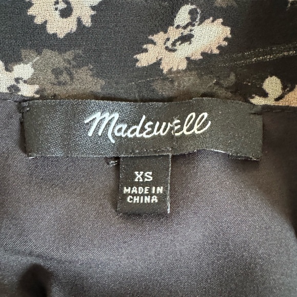 Madewell Mistlight Mockneck Dress in Seattle Floral Black Size S - Picture 14 of 16